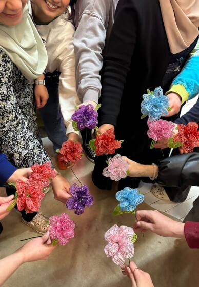 French Beaded Rose Workshop