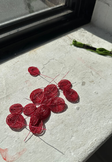 French Beaded Rose Workshop
