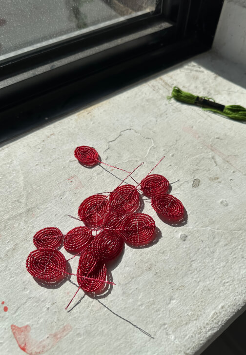 French Beaded Rose Workshop