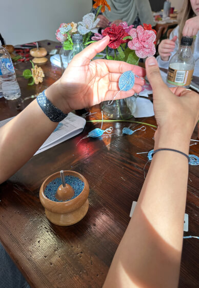 French Beaded Rose Workshop
