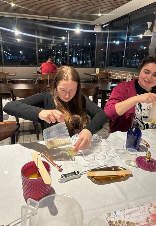 Photo from a candle Making class in South Penrith