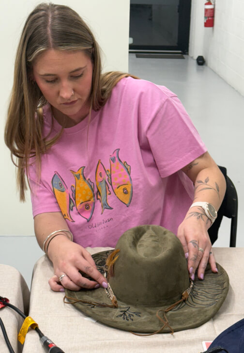 Textiles class in Port Fairy with Stack Of Art