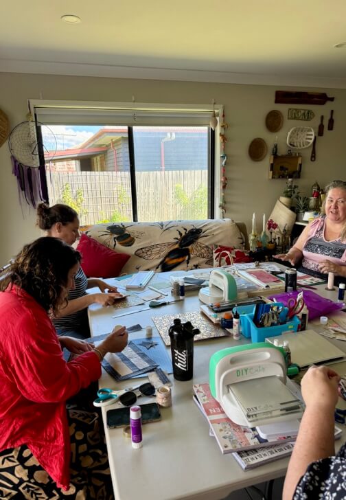 Photo from a paper Craft and Ink class in Bellmere