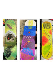 KRANK School Holiday Design a Skateboard Deck Workshop (12-17 Yr)