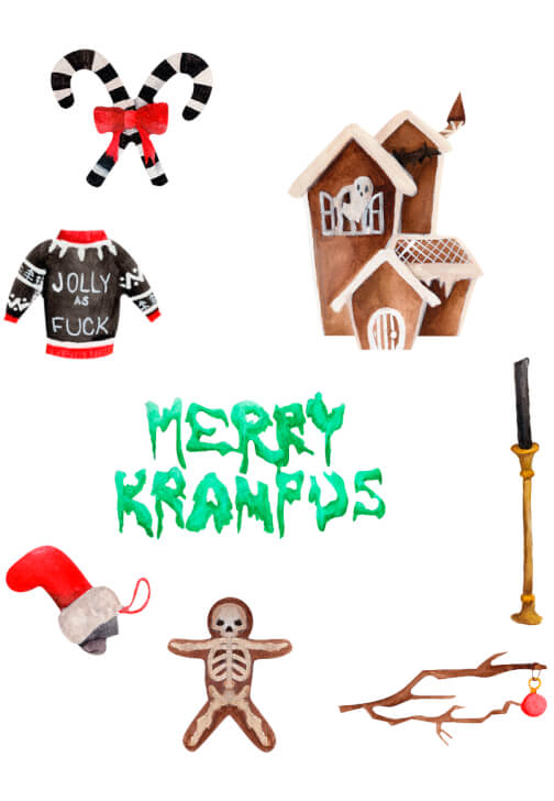 Merry Krampus Watercolour Workshop