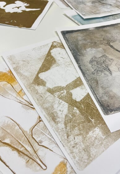 Mixed Media Gel Plate Botanical Printing Class