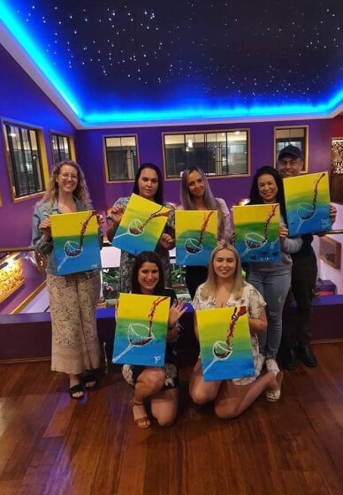 Mobile Paint and Sip Class: Sunshine Coast