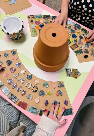 Mosaic Pot Workshop with Mandy Lou