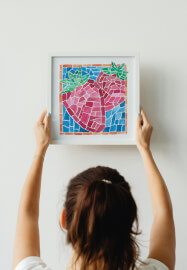 Mosaic Watercolour Paint and Sip Workshop
