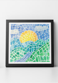 Mosaic Watercolour Paint and Sip Workshop