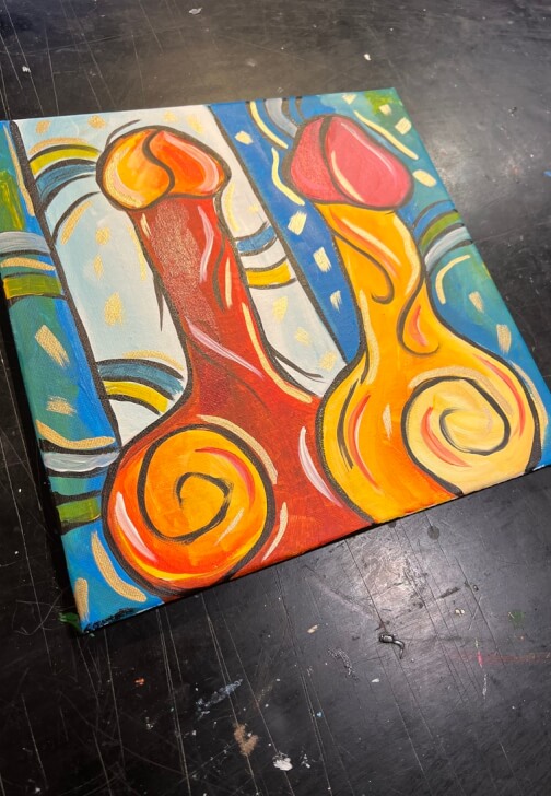 Painting class in Surry Hills with Wonder Mama's Create and Make Workshops