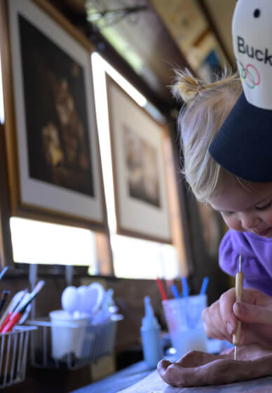 Paint a Pot Experience in a Vintage Tram