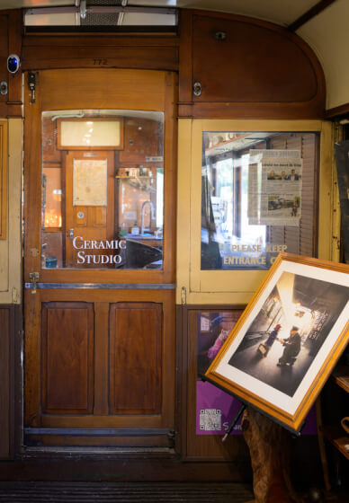 Paint a Pot Experience in a Vintage Tram