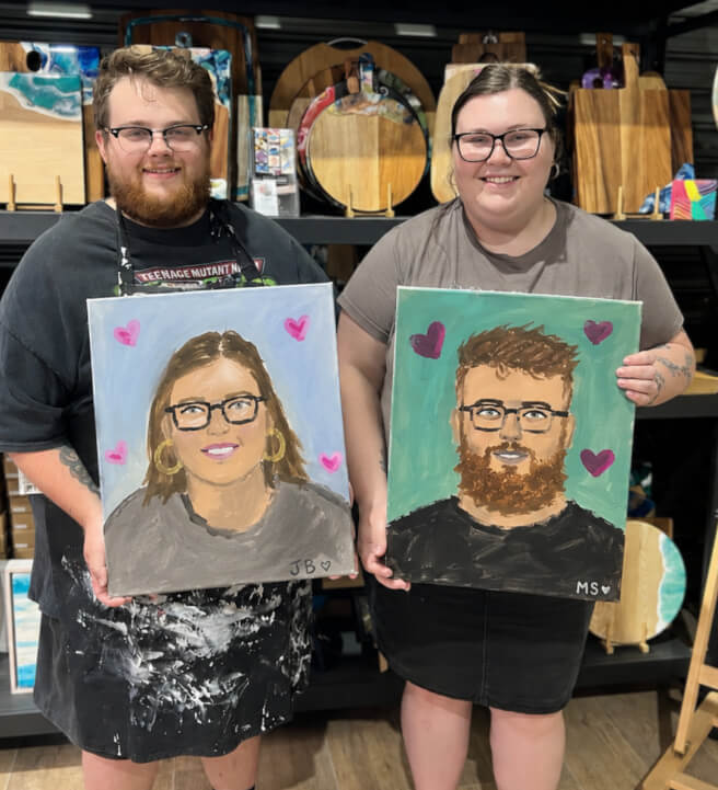 Painting class in Cardiff