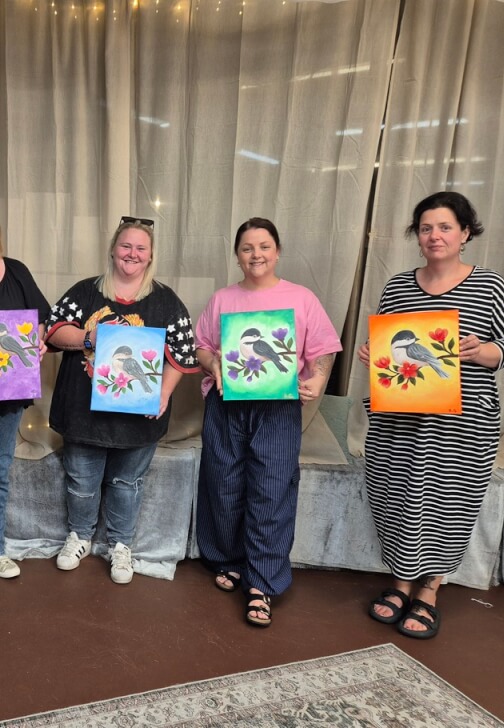 Painting class in Long Jetty