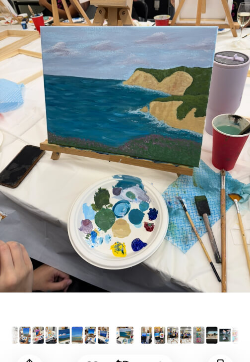 Painting class in Sorrento