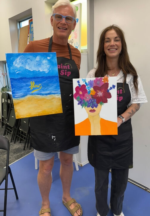 Photo from a painting class in Sorrento