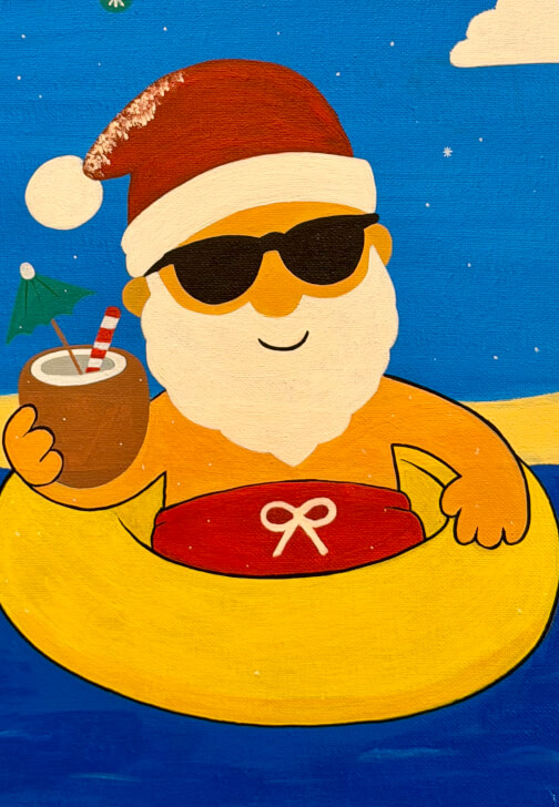 Paint and Sip Class: Santa's Tropical Christmas