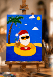 Paint and Sip Class: Santa's Tropical Christmas