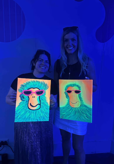 Paint and Sip: Glow UV Light Paint Party