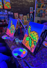 Paint and Sip: Glow UV Light Paint Party