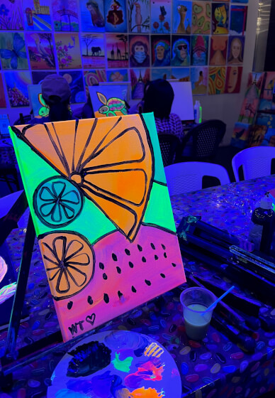 Paint and Sip: Glow UV Light Paint Party