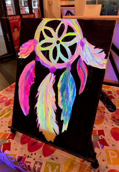 Paint and Sip: Glow UV Light Paint Party