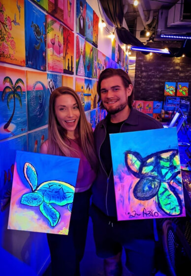 Paint and Sip: Glow UV Light Paint Party