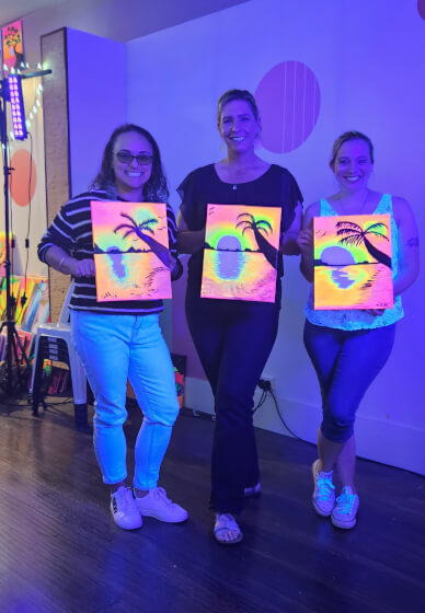 Paint and Sip: Glow UV Light Paint Party