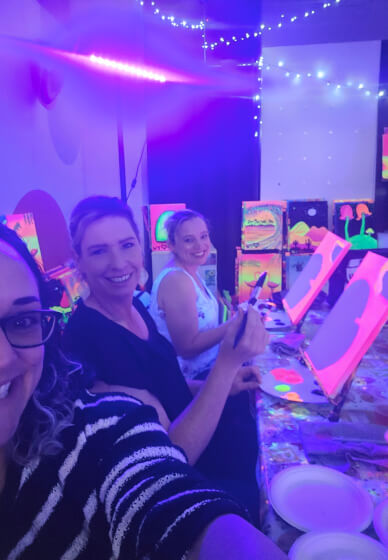 Paint and Sip: Glow UV Light Paint Party