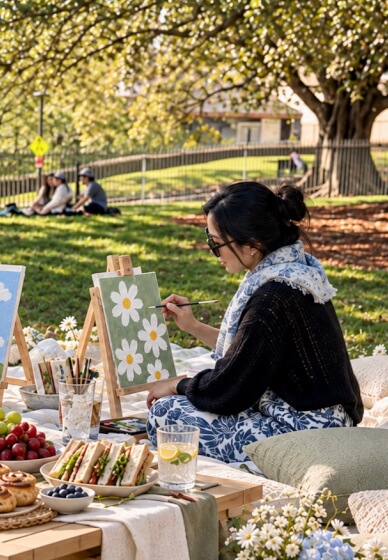 Paint and Sip Picnic: Outdoor Art Experience