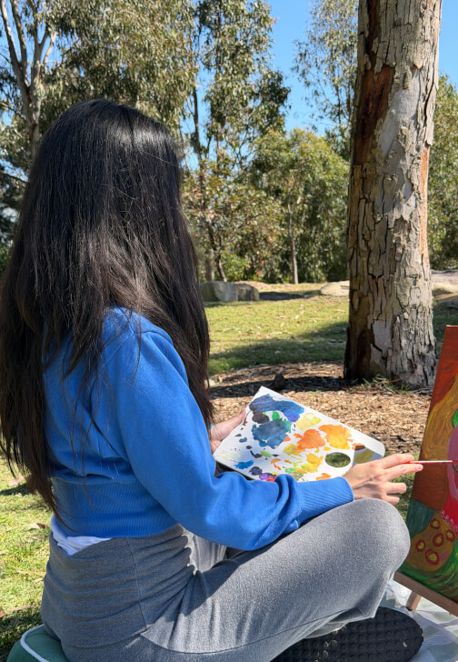 Painting class in Barangaroo, NSW