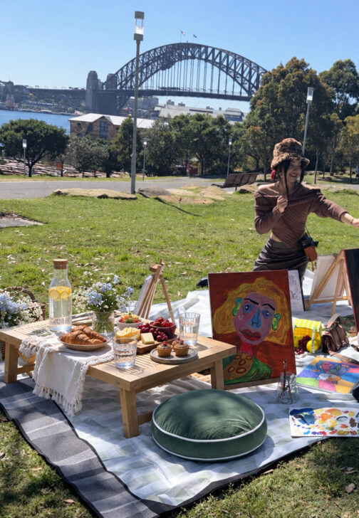 Painting class in Barangaroo