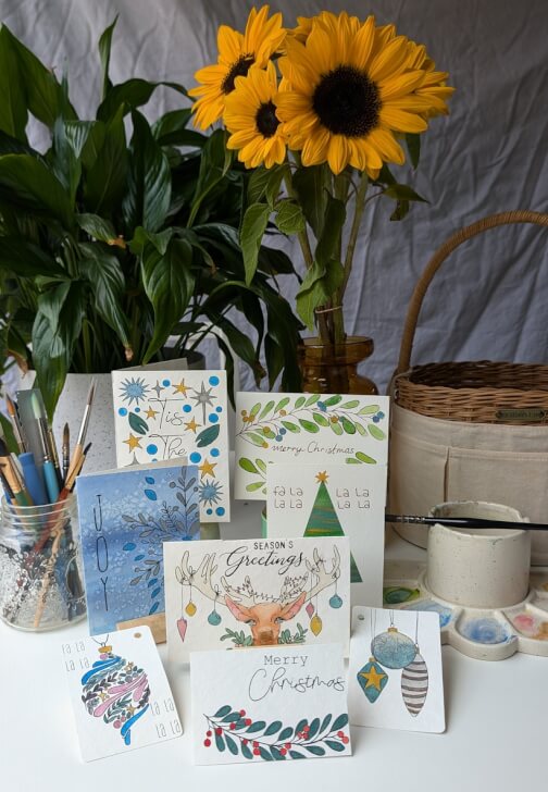 Photo from a paper Craft and Ink class in Carmel