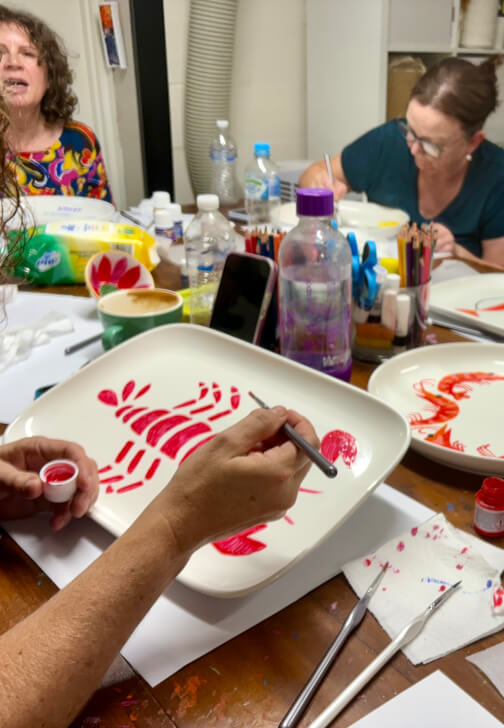 Photo from a pottery class in Bardon