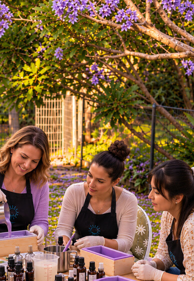Pour a Purple Soap Under Jacaranda: Lavender Soap Making Class