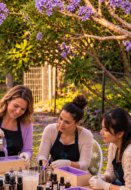Pour a Purple Soap Under Jacaranda: Lavender Soap Making Class