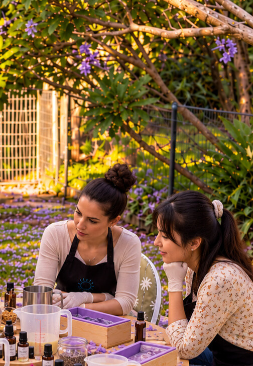 Photo from a soap Making class in Oatlands
