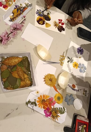 Pressed Flower Art Workshop at Rippon Lea Estate