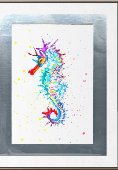 Rainbow Reef Seahorse Watercolour Painting Workshop