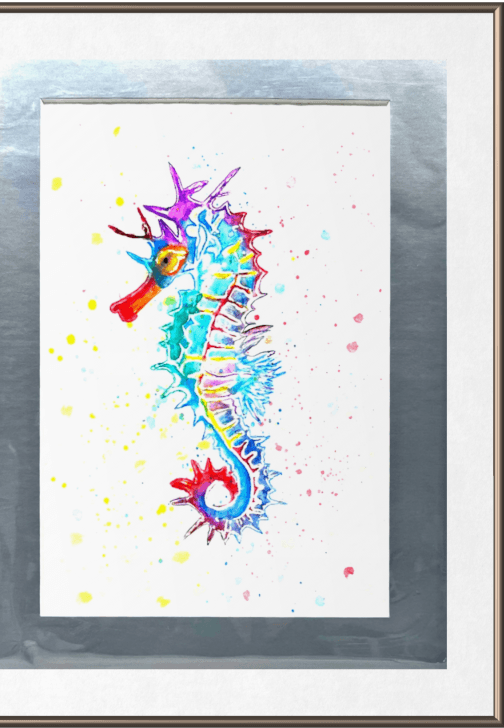 Rainbow Reef Seahorse Watercolour Painting Workshop