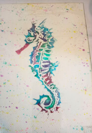 Rainbow Reef Seahorse Watercolour Painting Workshop