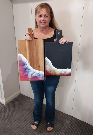 Resin Ocean Wave Cheeseboard Workshop