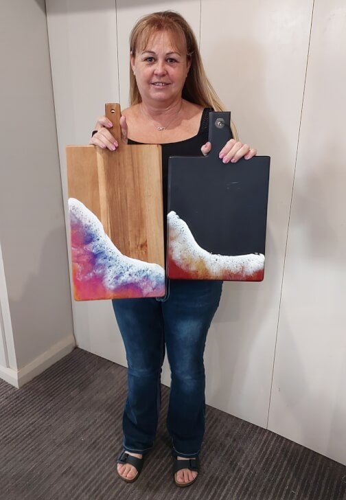 Resin Ocean Wave Cheeseboard Workshop