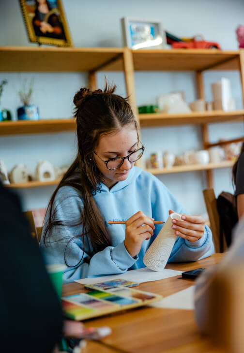Photo from a pottery class in Cleveland