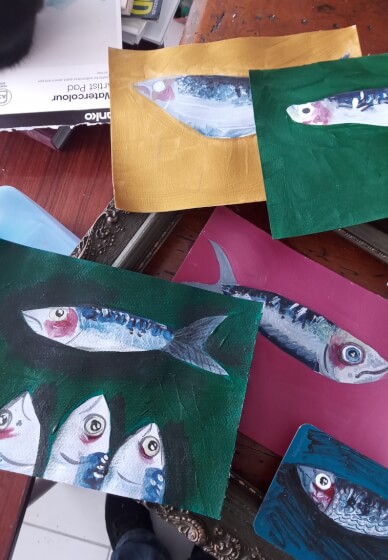 Sardine Painting Class for Beginners