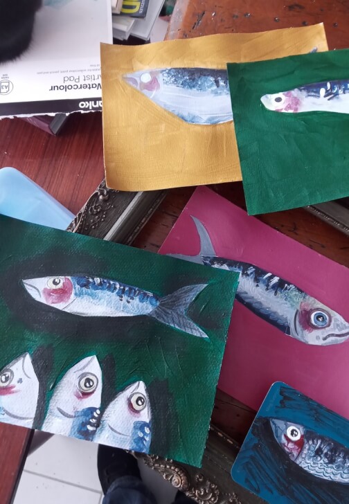 Painting class in Stanmore with Pamela Woods