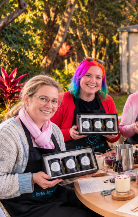 Photo from a candle Making class in Oatlands
