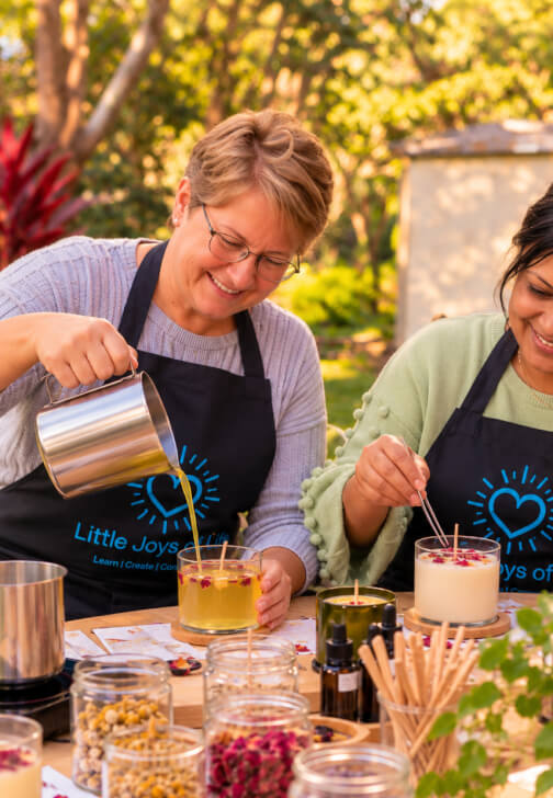 Candle Making class in Oatlands with Little Joys of Life