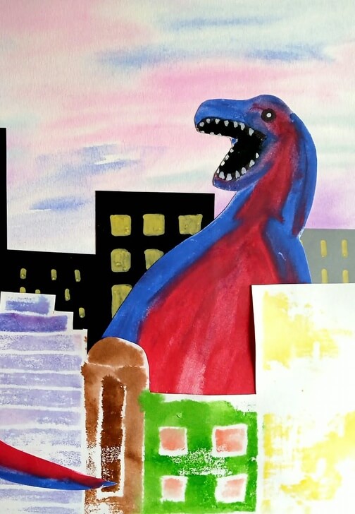 Paper Craft and Ink class in Springwood with Sparkle Kids Art